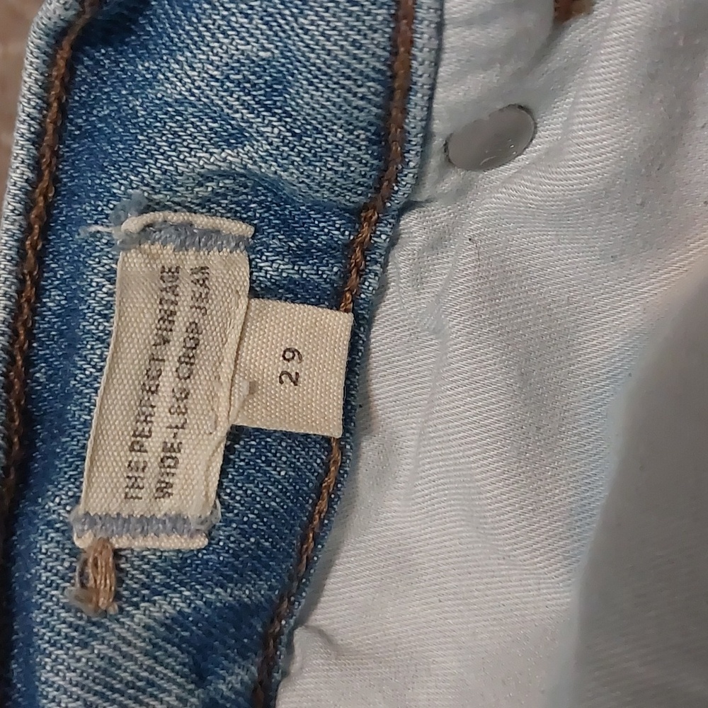 Madewell The Perfect Vintage Wide Leg Crop Size 29 NWOT - Picture 3 of 8